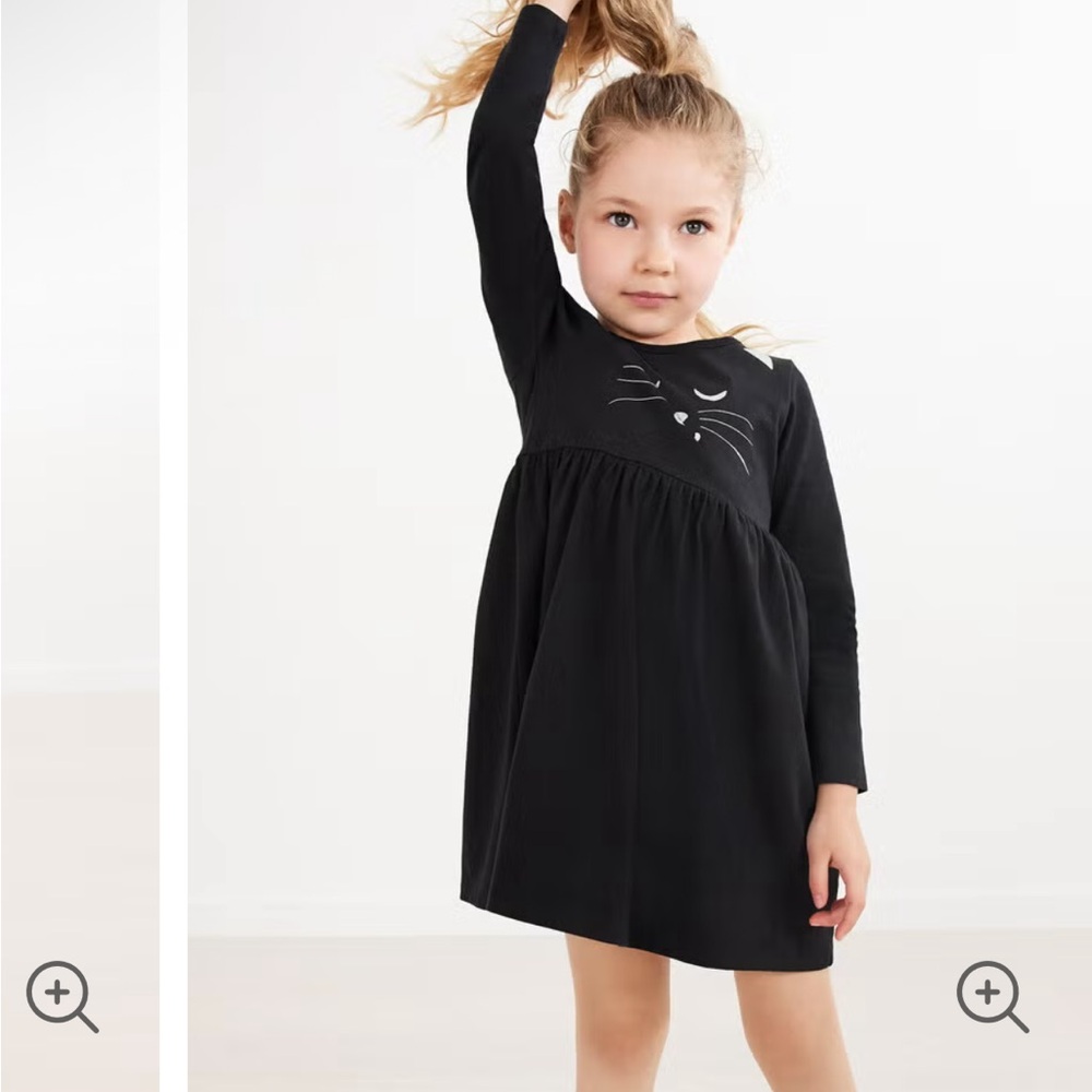 Black Cat Design Kids Dress